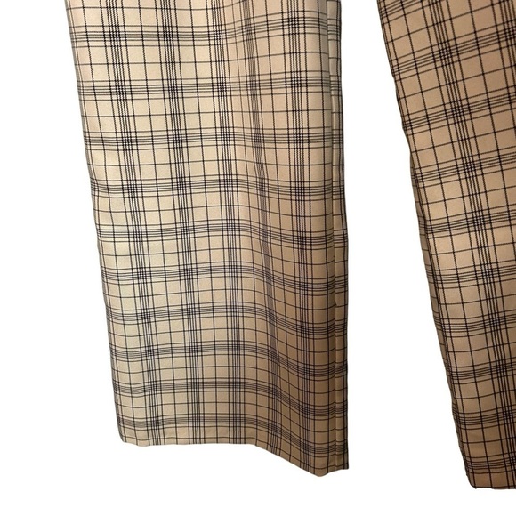 Stradivarius High Rise Wide Leg Plaid Pants Trousers Sz. US 12 - Picture 5 of 15